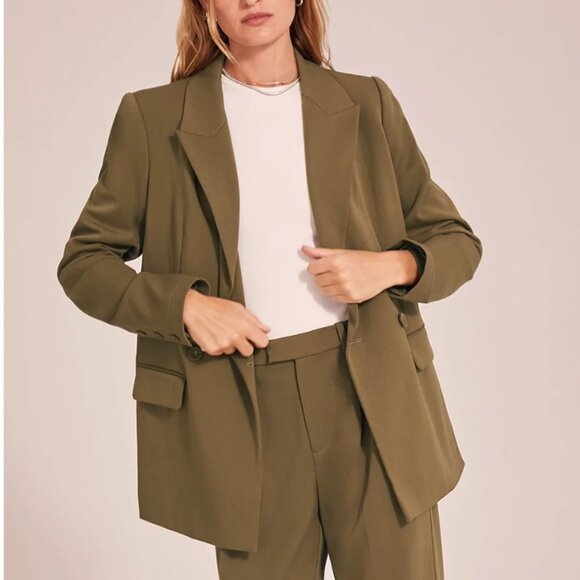 NWT Favorite Daughter Suits You Blazer Small Olive - Picture 1 of 5